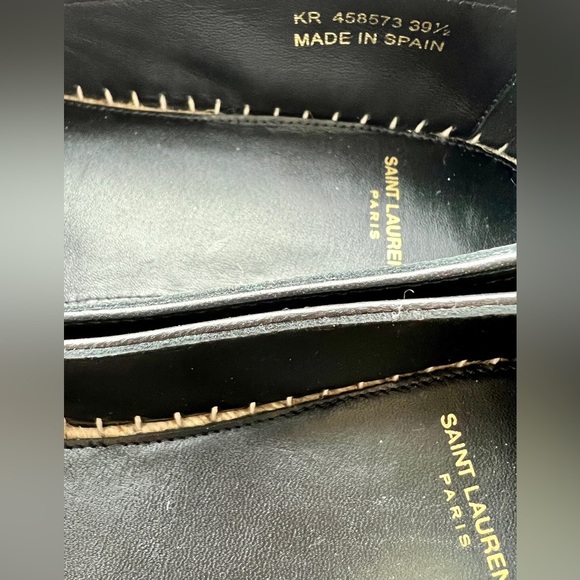 NWT authentic Saint Laurent Monogram Espadrilles in lambskin size 39.5 euro 9 us - Picture 3 of 4